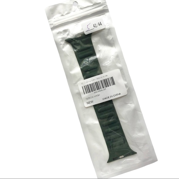 Army Green Silicone SOLO Sport Loop Band Apple Watch 44/45mm #5 M Olive - Picture 8 of 8